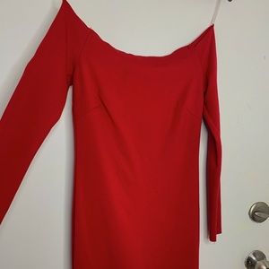 Red Mini dress off the shoulder